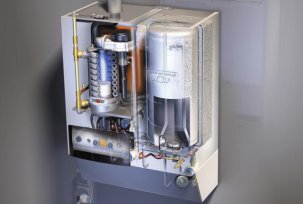 Gas boilers with integrated water heater