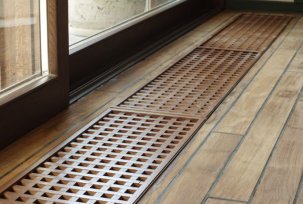 Connection of underfloor heating convector