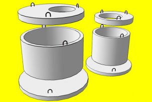 How to calculate the volume and height of the rings of sewer wells