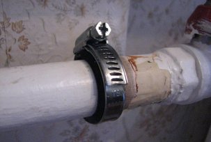 How to close a crack in a cast-iron sewer pipe