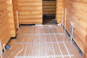 Do-it-yourself warm floors in the bathhouse from the stove