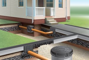 Stages of installing a storm drainage system of a private house