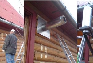 Do-it-yourself installation of a chimney through a wall