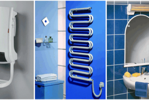 Varieties of heaters in the bathroom