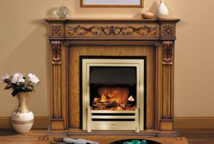 Varieties of portals for fireplaces and materials for manufacturing