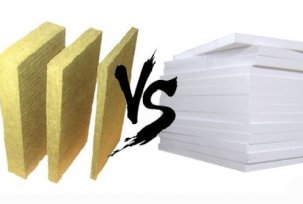 Comparison of home insulation with foam and mineral wool