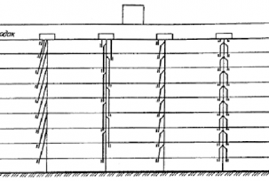 How is the ventilation duct in a multi-storey building