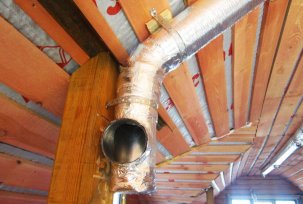 Methods of insulation of the ventilation pipe in a private house