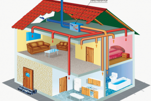 Ventilation scheme in a private brick house