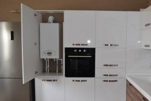 Ways to hide a gas boiler in the kitchens