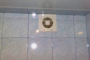 Connection diagram for a fan in the bathroom