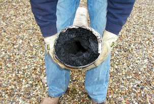 Do-it-yourself chimney cleaning in a private house