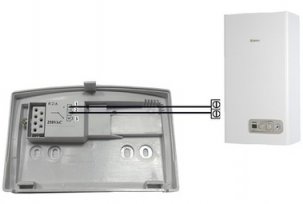 Connecting a room thermostat to a gas boiler